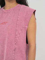 AFTERBURN MUSCLE TEE IN MAUVE