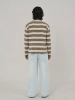 CLASSIC STRIPED POLO IN GREEN/GREY