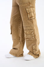 SAND DENIM CARGOS