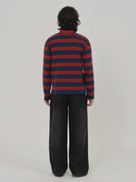 CLASSIC STRIPED POLO IN RED/NAVY