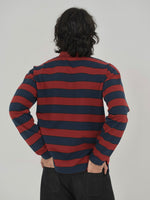 CLASSIC STRIPED POLO IN RED/NAVY