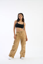 SAND DENIM CARGOS-UNISEX