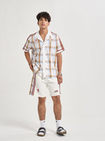Ivory Plaid Coord Shorts