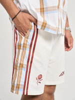Ivory Plaid Coord Shorts