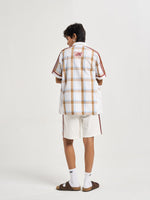 Ivory Plaid Coord Shirt