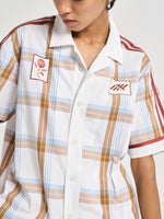 Ivory Plaid Coord Shirt