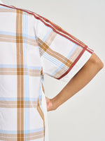 Ivory Plaid Coord Shirt