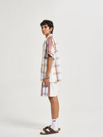 Ivory Plaid Coord Shirt