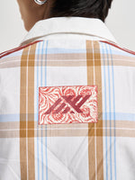 Ivory Plaid Coord Shirt