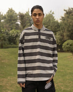 CLASSIC STRIPED POLO-GREY