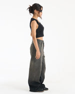 SPRINT CROP TANK TOP-BLACK