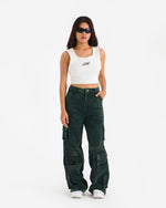 SPRINT CROP TANK TOP-WHITE